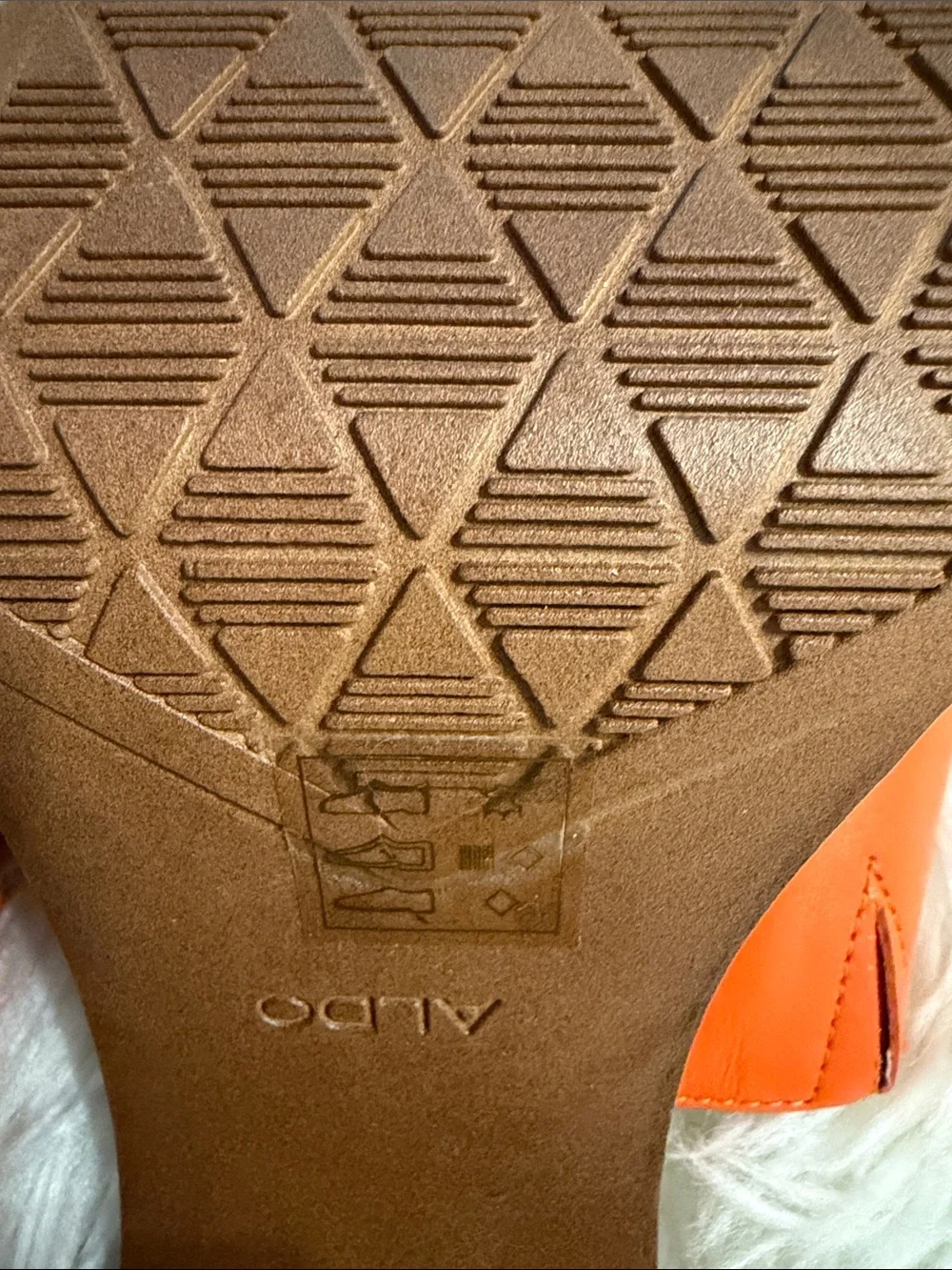 ALDO Orange  Platform Slide Sandals size 9 BNWOT